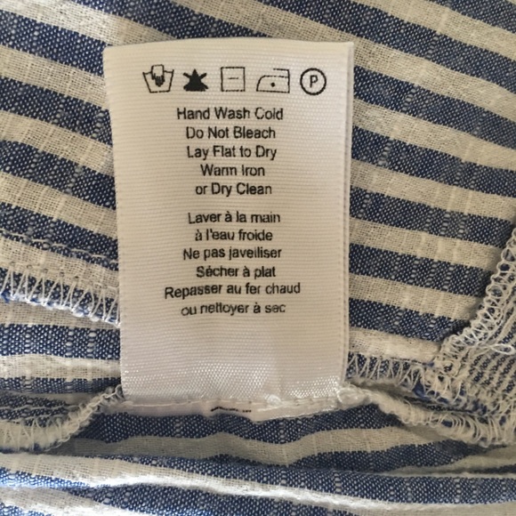 Blue & white striped sleeveless top - Picture 6 of 6